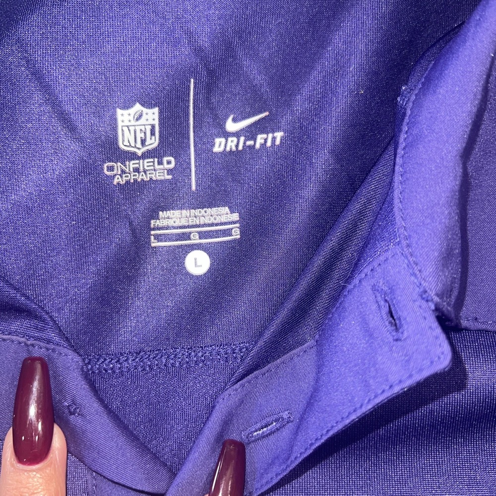 Nike Large Unisex Polo Golf Purple Shirt Short Sleeve Button Down Collectors 232 - Picture 3 of 14